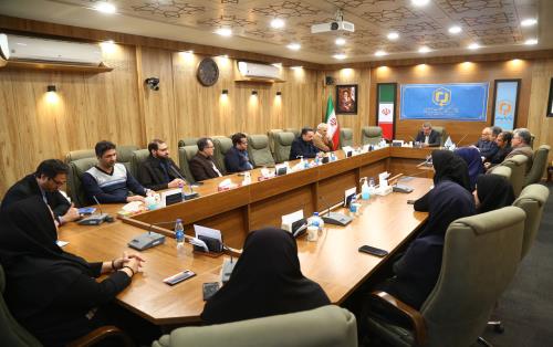 جلسه مهندس صالحی رئیس بنیاد مسکن انقلاب اسلامی با حوزه روابط عمومی